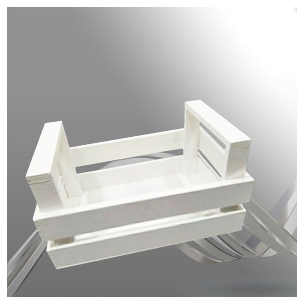 foto del prodotto trade shop cassetta cassettina porta oggetti legno rettangolare decorazione 11x13x20 cm bianco