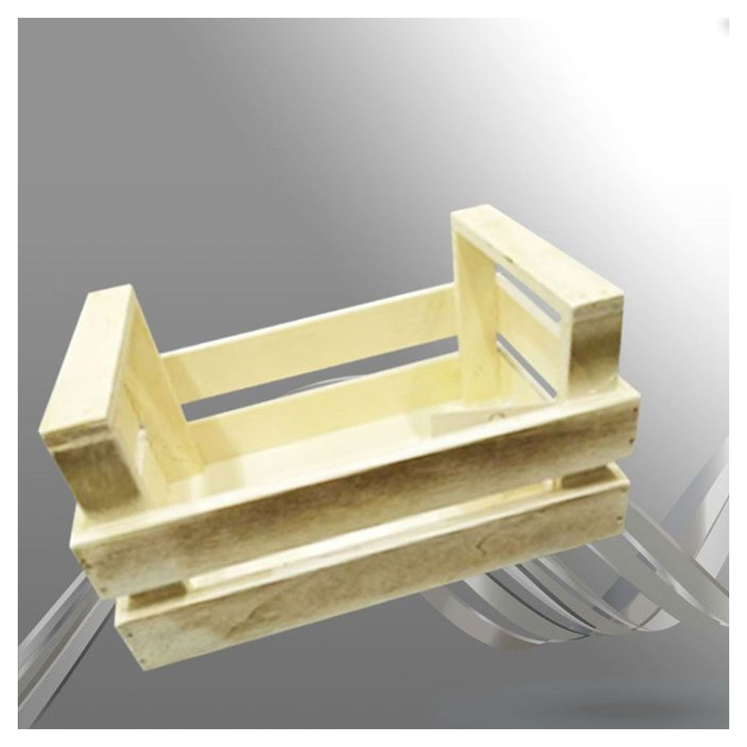 foto del prodotto trade shop cassetta cassettina porta oggetti legno rettangolare decorazione 11x13x20 cm legno chiaro