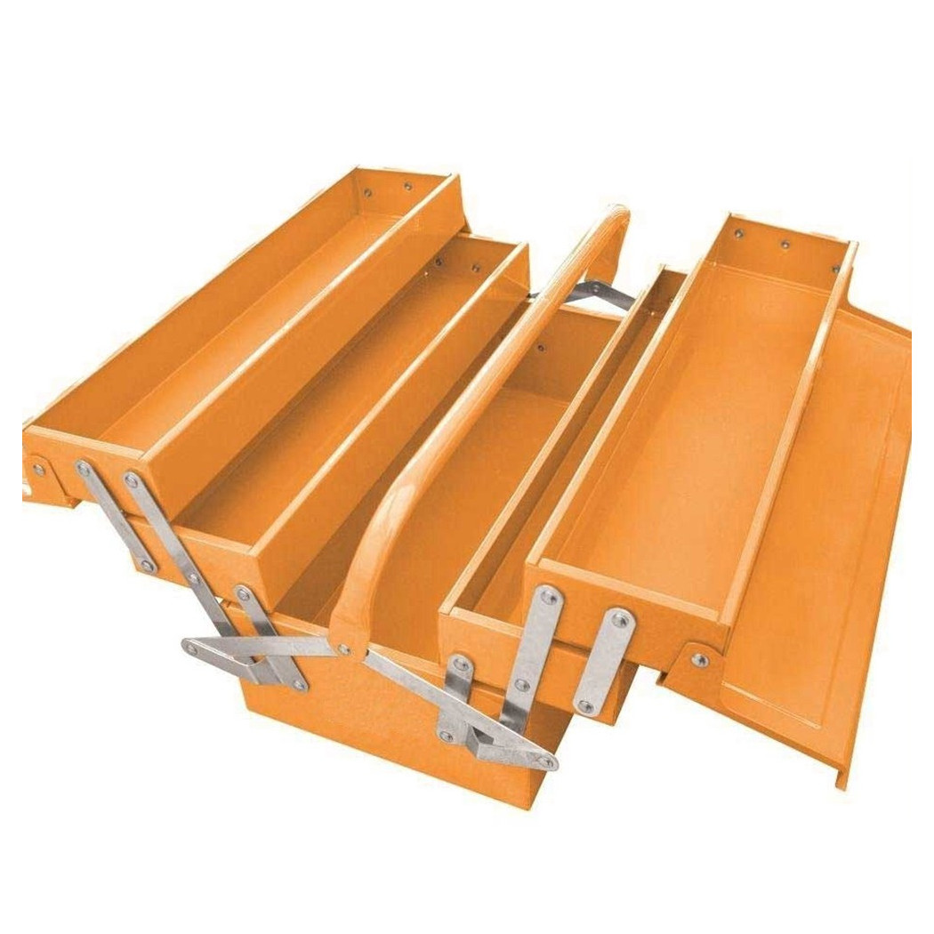 foto del prodotto trade shop cassetta porta attrezzi in metallo estensibile 49,5 x 20 x 29cm organizer 