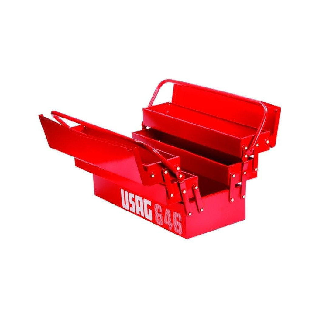 foto del prodotto trade shop cassetta porta attrezzi portautensili usag 646 5v estendibile con 5 scomparti 