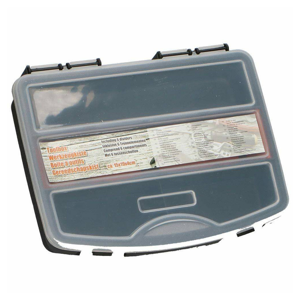 foto del prodotto trade shop cassetta porta attrezzi utensili valigetta plastica scomparti e manico 15x19x4cm 