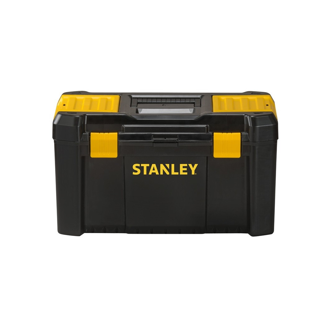 foto del prodotto trade shop cassetta portautensili 2 scomparti stanley in plastica valigetta attrezzi 
