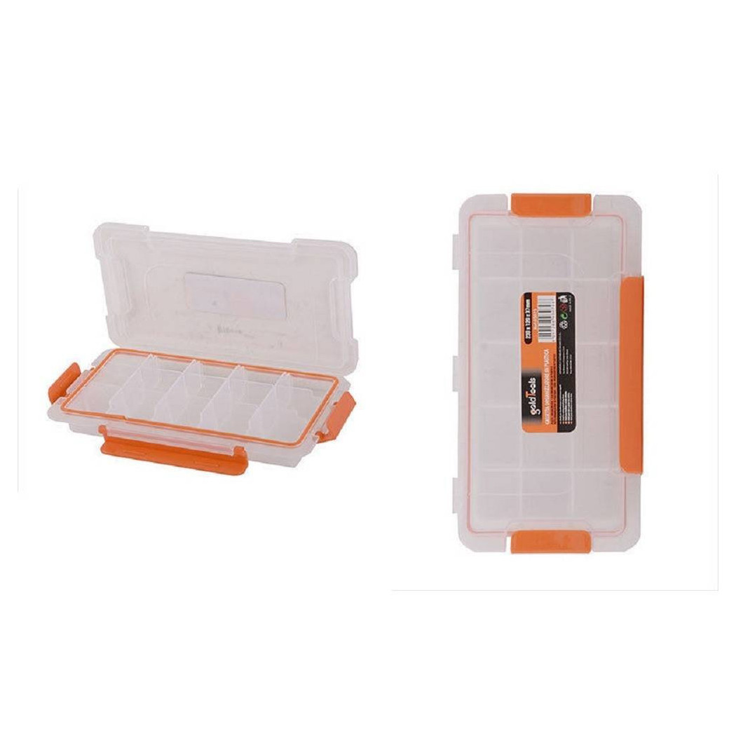 foto del prodotto trade shop cassetta portautensili scomparti regolabili viti tasselli organizer 230x120x37mm 