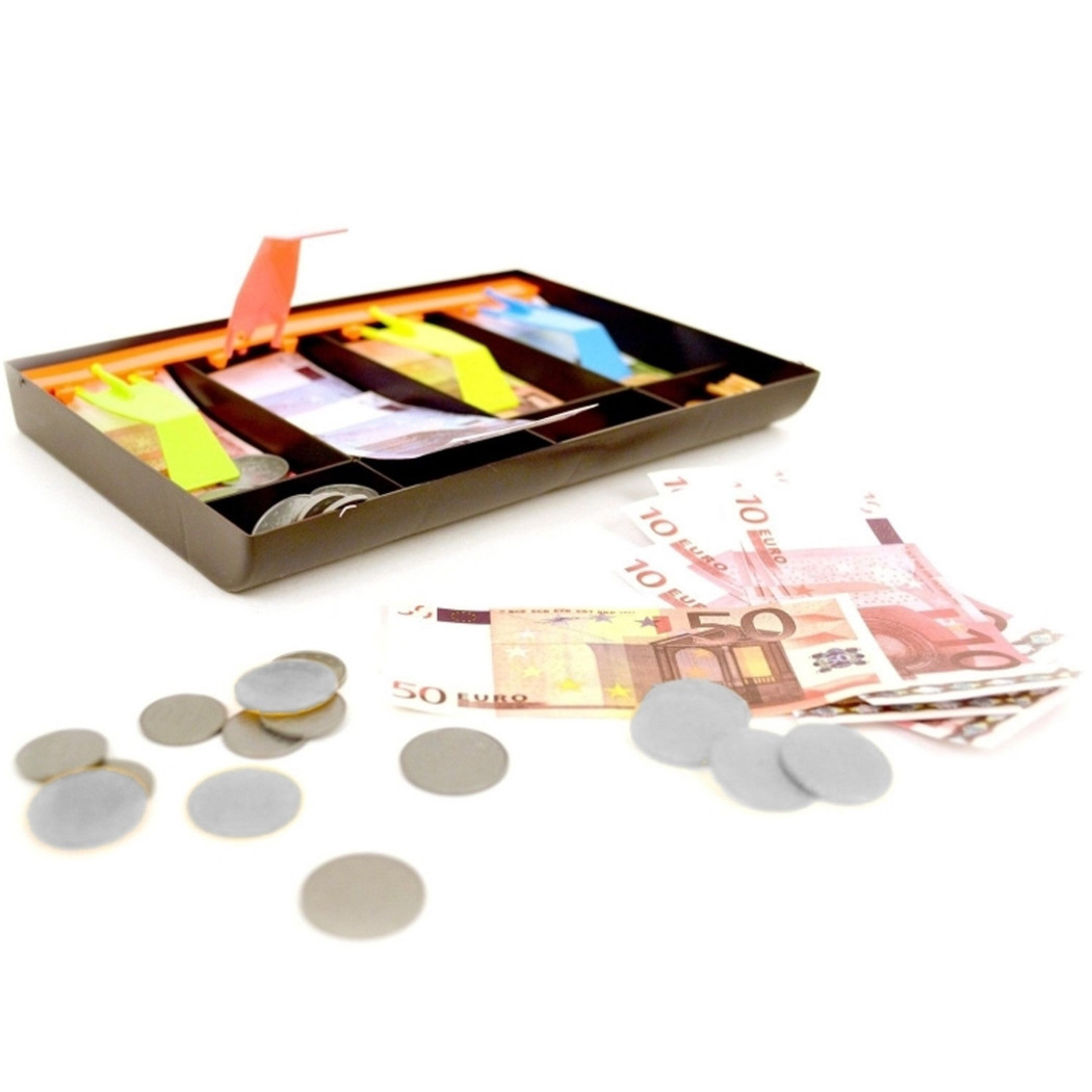 foto del prodotto trade shop cassetto contanti finti cassa cassetta soldi monete banconote euro negozi gioco 