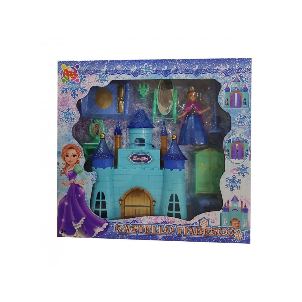 foto del prodotto trade shop castello fiabesco bambole principesse casa letto specchio gioco anna bambine 
