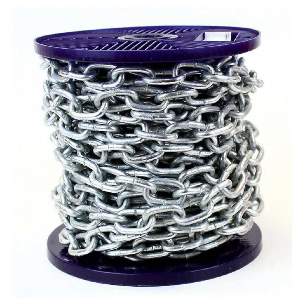 foto del prodotto trade shop catena di sicurezza in ferro zincato saldata catene genovese bobina 3 metri 