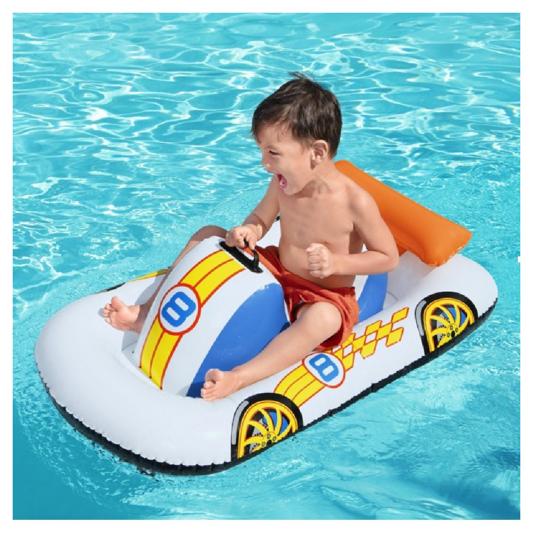 foto del prodotto trade shop cavalcabile auto sportiva 110x75cm galleggiante piscina spiaggia gonfiabile 41480 