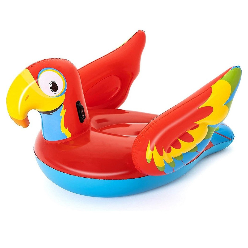 foto del prodotto trade shop cavalcabile gonfiabile pappagallo 203x132 cm bambini mare animale piscina 41127 