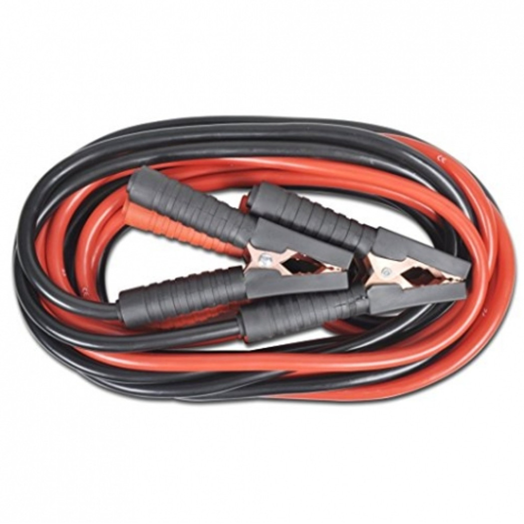 foto del prodotto trade shop cavi con pinze per collegamento morsetto batteria scarica avviamento 1200amp 3mt 
