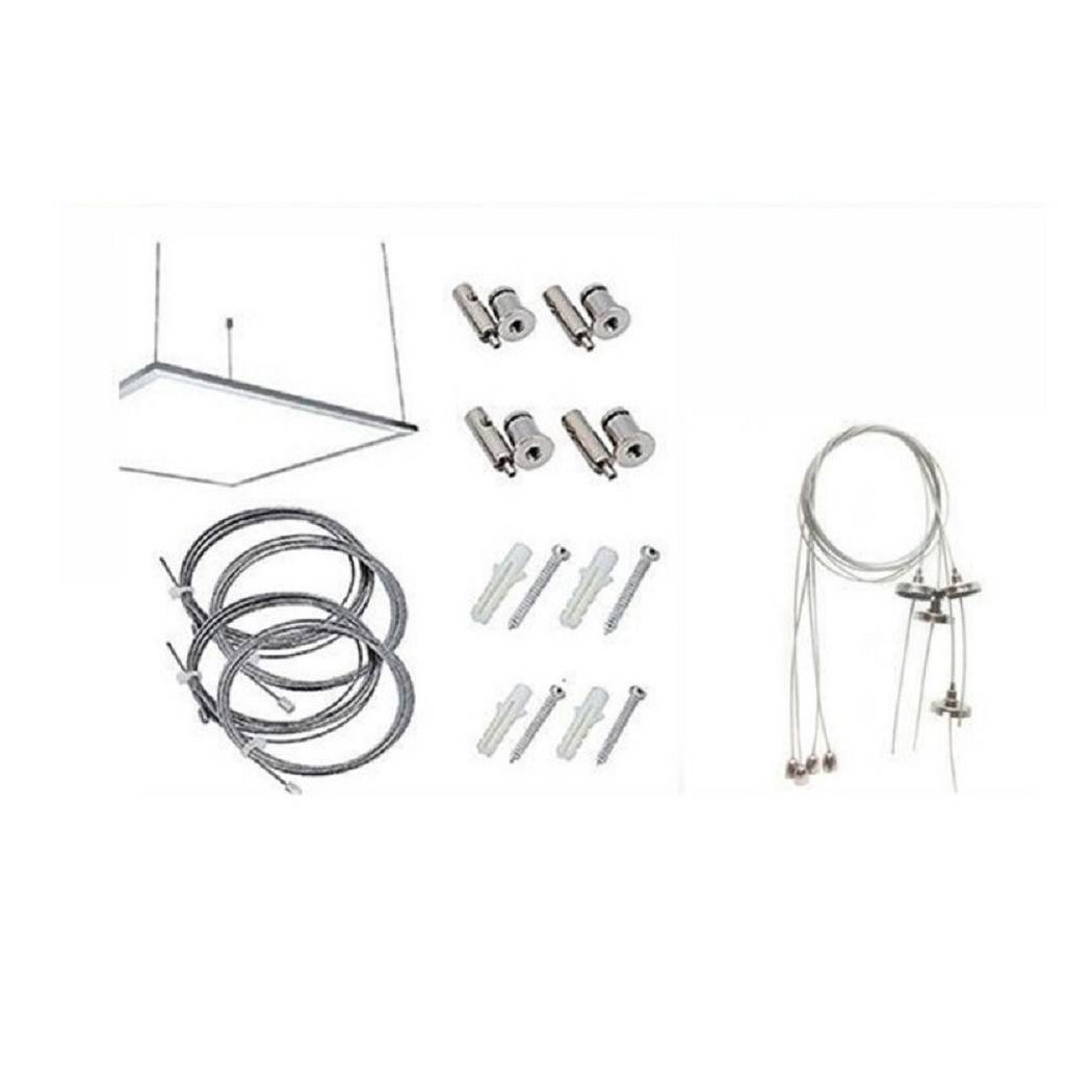 foto del prodotto trade shop cavi per sospensione pannelli slim ad incasso quadrati p600 s set 4 fili da 120cm 