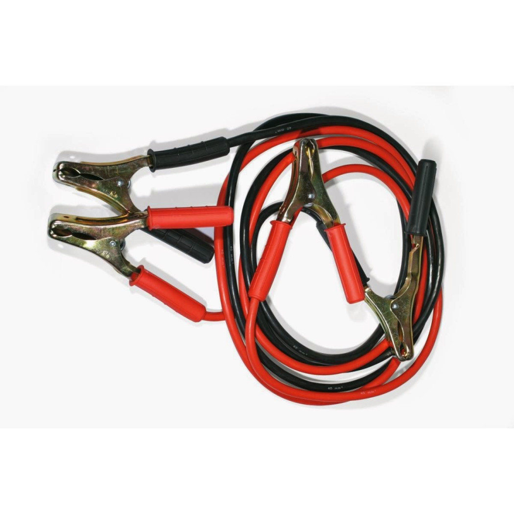 foto del prodotto trade shop cavi pinza bipolari collegamento batteria alimentazione auto moto 500 amp 2.5 mt 