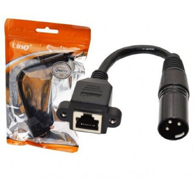foto del prodotto trade shop cavo adattatore audio da xlr maschio a rj45 femmina connettore rete 15cm kl 9234 