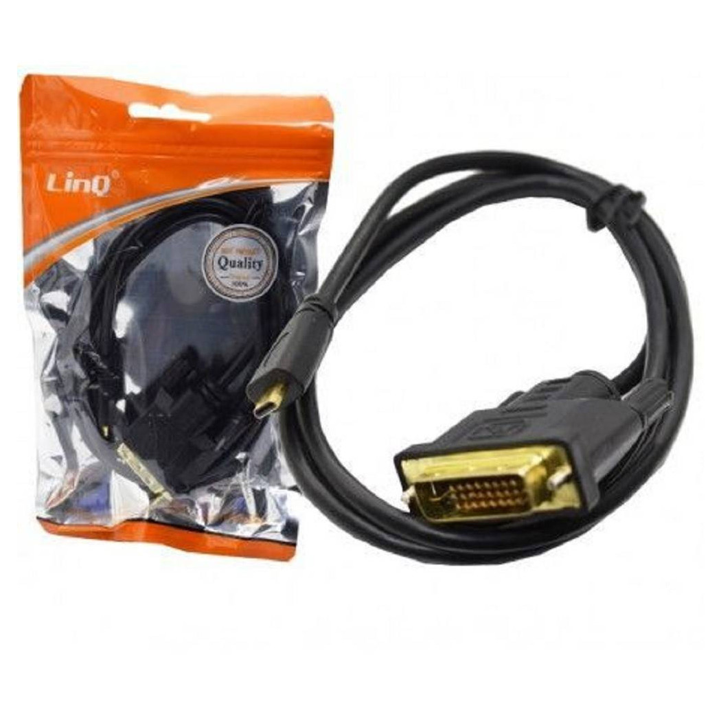 foto del prodotto trade shop cavo adattatore conversione da micro hdmi a dvi d 24 1 lunghezza 1,5 mt dv c4526 