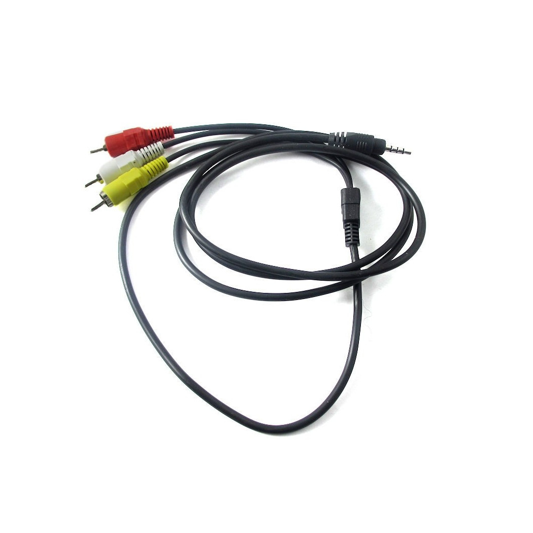foto del prodotto trade shop cavo audio video av rca maschio jack 3.5 mm lunghezza 5 metri linq yp 003 5m 