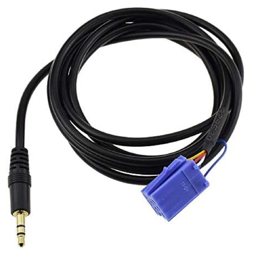 foto del prodotto trade shop cavo aux per auto fiat 500 evo alfa lancia autoradio mini iso jack maschio 3.5mm 