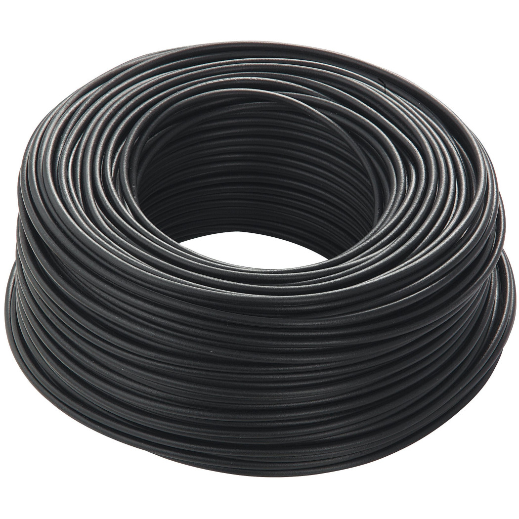 foto del prodotto trade shop cavo nero 100 metri isolato unipolare 1 x 1,5 m2 antifiamma materiale elettrico 