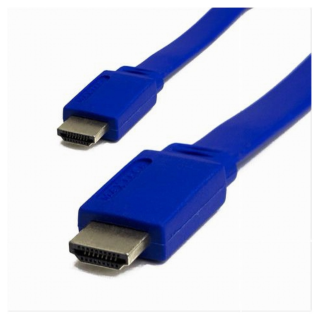 foto del prodotto trade shop cavo piatto hdmi am hdmi am full hd 3 metri per pc tv xbox maxtech hdmi hi3.0m 