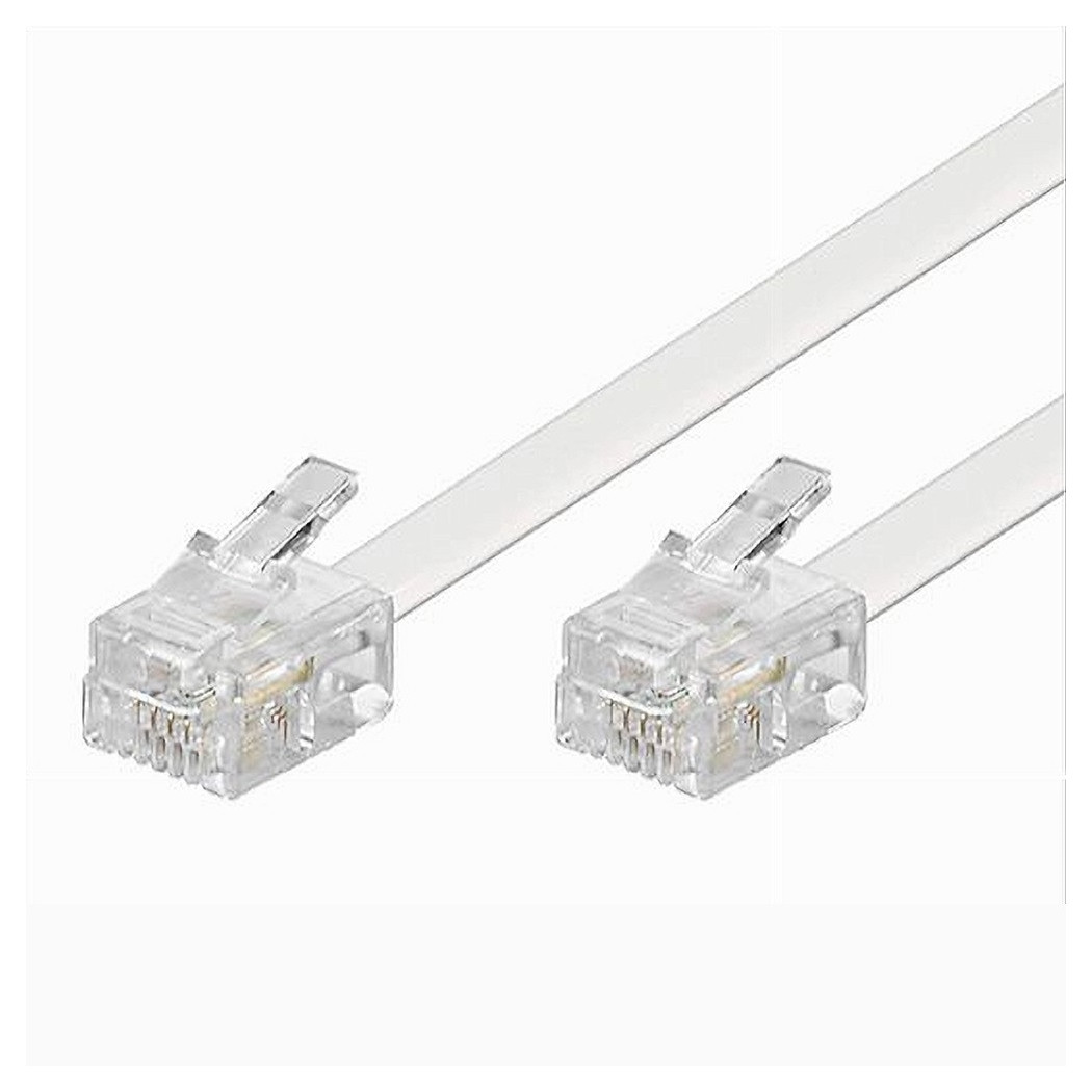 foto del prodotto trade shop cavo prolunga telefonico connettore rj11 20 metri modem adsl maxtech rj11 20m 