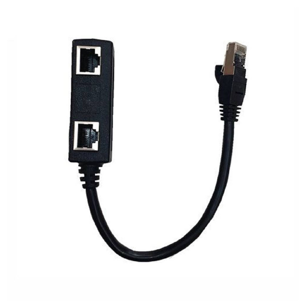foto del prodotto trade shop cavo scheda sdoppiatore rj45 2in1 splitter 2 porte adsl ethernet internet it 7012 