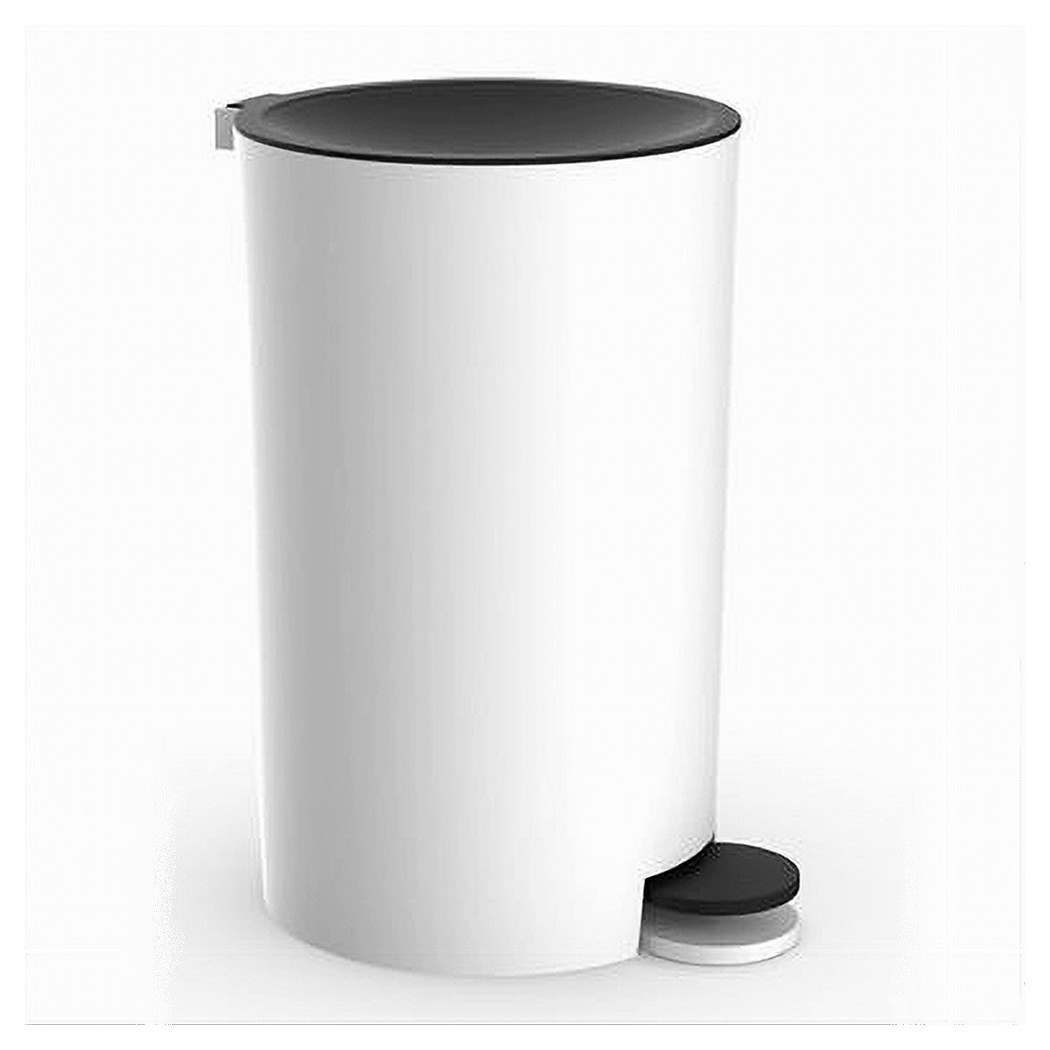 foto del prodotto trade shop cestino pattumiera a pedale arredo bagno bianco nero in plastica accessori 69769 