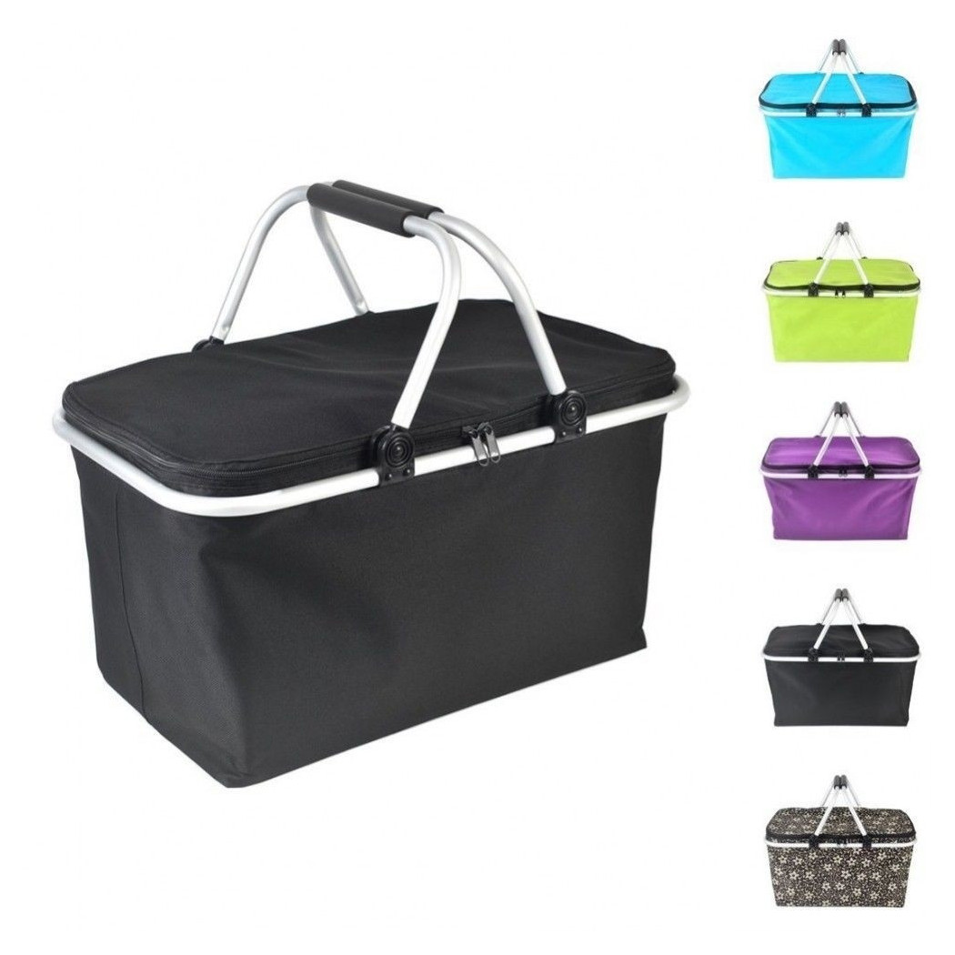 foto del prodotto trade shop cestino pieghevole picnic borsa termica ermetica frigo con manico mare spiaggia 