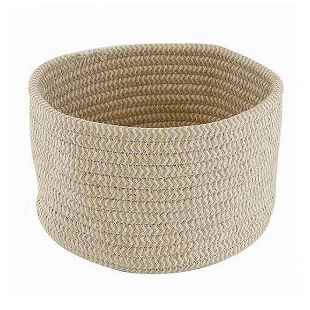 foto del prodotto trade shop cestino porta oggetti cesto in tessuto intrecciato rotondo casa 21x12.5 cm 10642 
