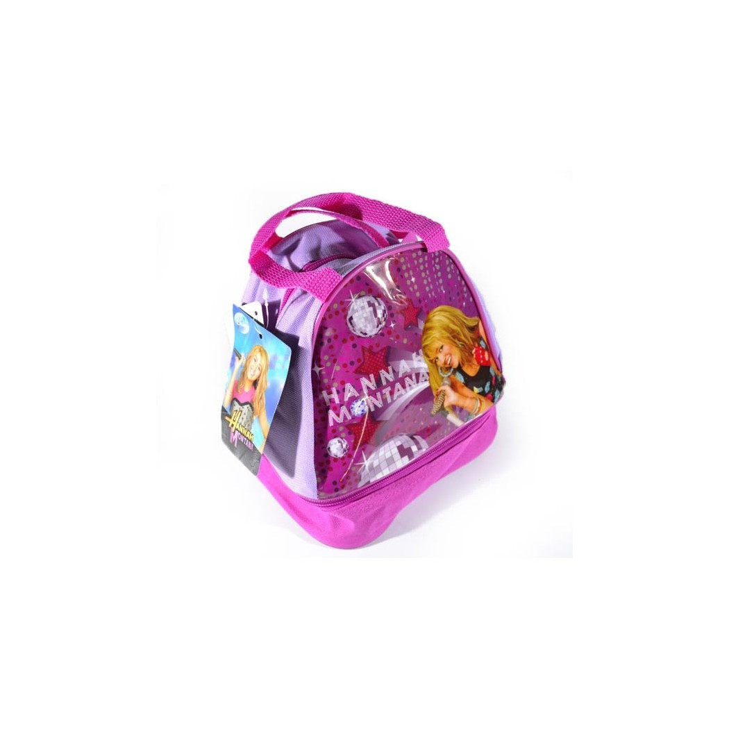 foto del prodotto trade shop cestino pranzo zainetto porta merenda hanna montana 20x13x19cm fuxia e lilla 