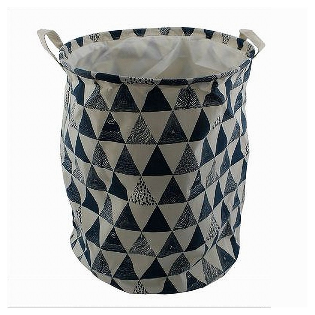 foto del prodotto trade shop cesto porta biancheria vestiti sporchi pieghevole motivo triangoli 35x45cm 10476 