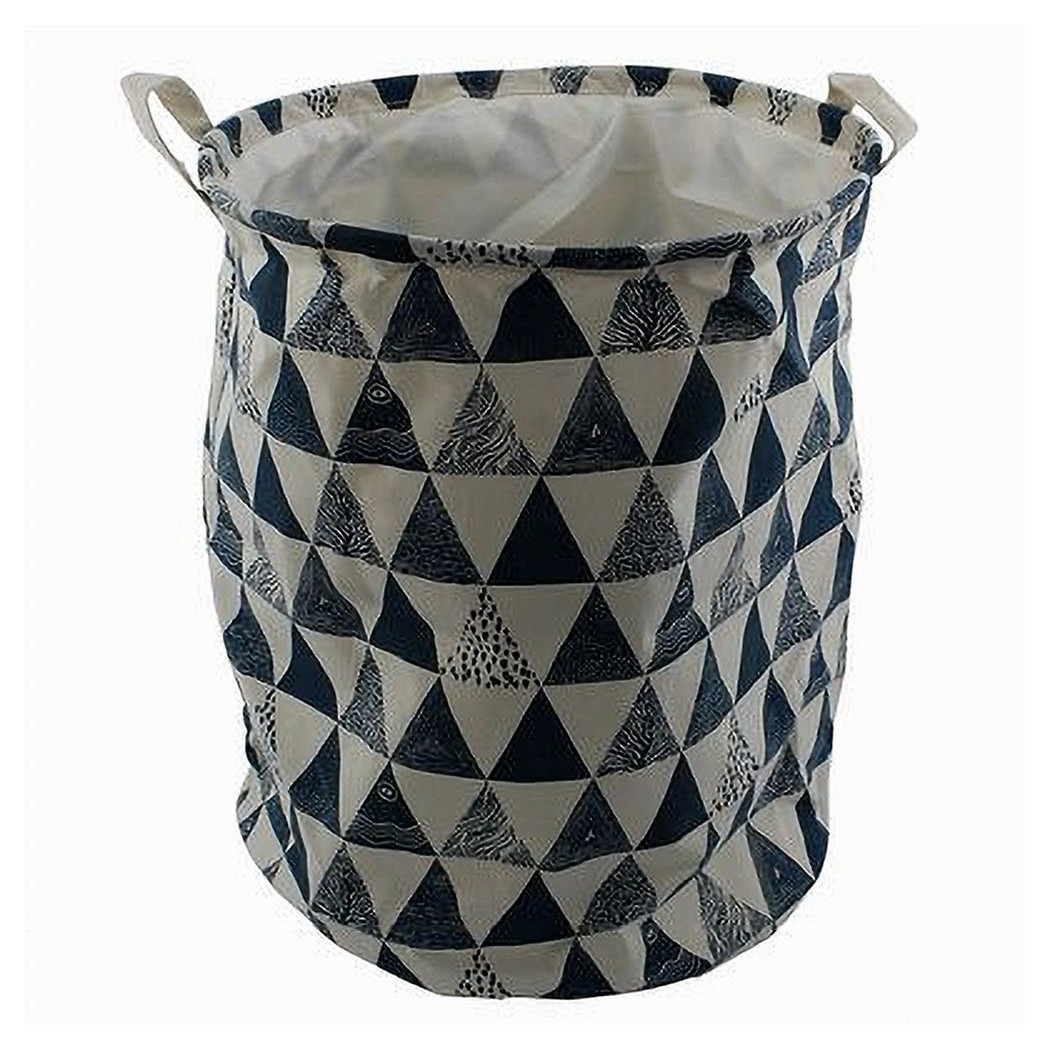 foto del prodotto trade shop cesto porta biancheria vestiti sporchi pieghevole motivo triangoli 40x50cm 10477 