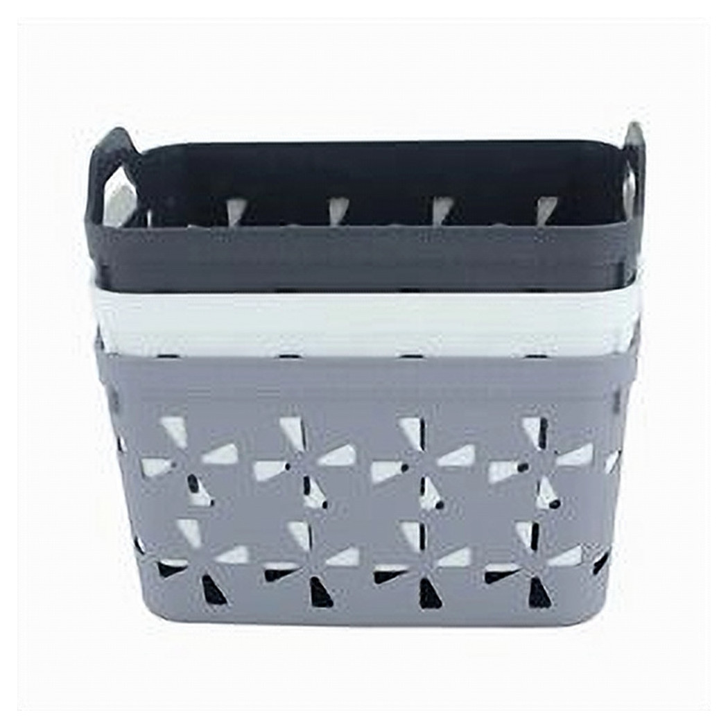 foto del prodotto trade shop cesto porta oggetti cestino porta tutto con maniglie 26x17x17 cm assortiti 10725 
