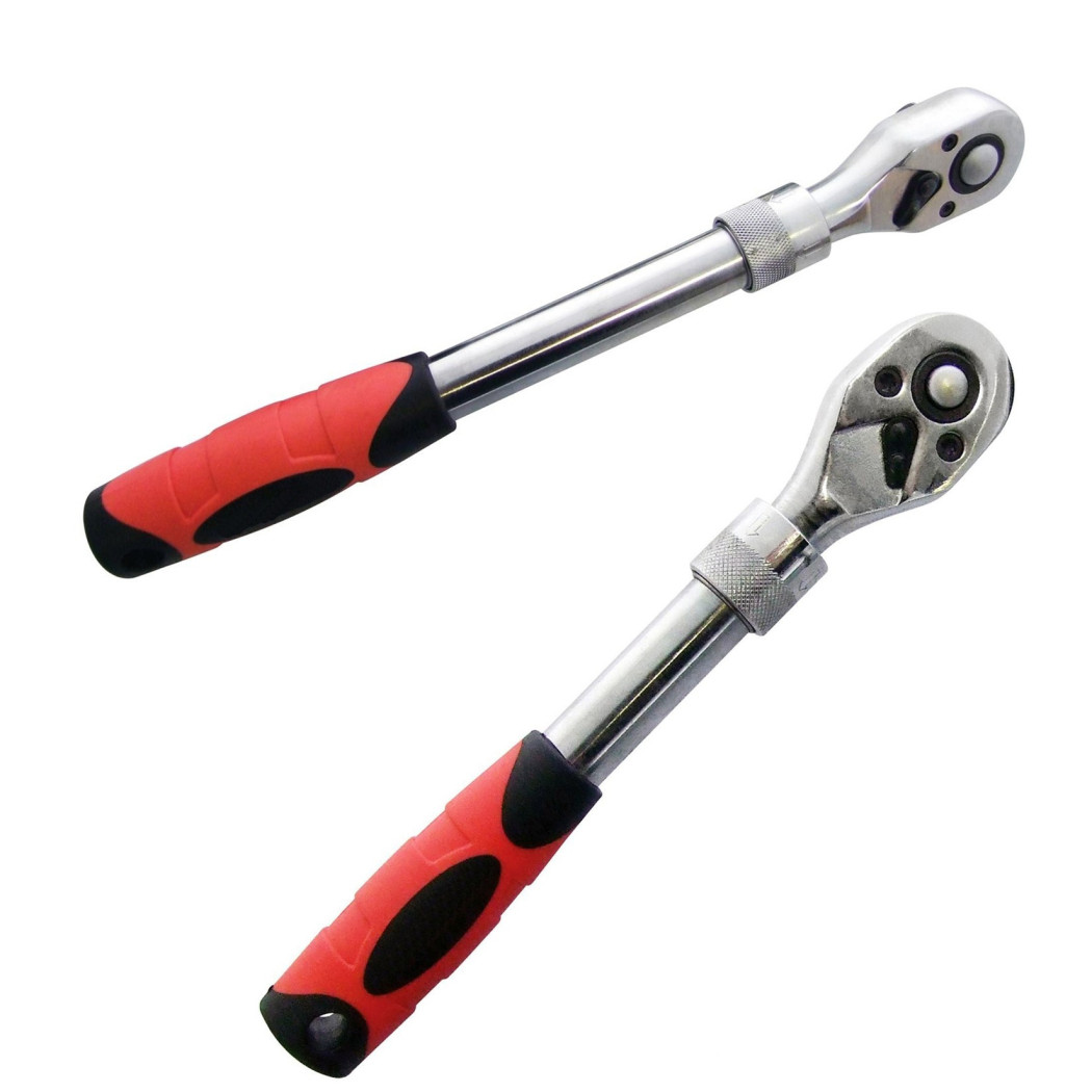 foto del prodotto trade shop chiave a cricchetto da 1 4 quot reversibile allungabile telescopico cricchetto 