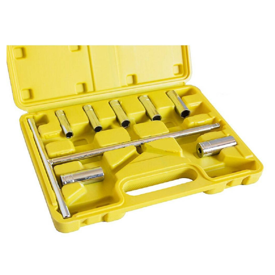 foto del prodotto trade shop chiave a t esagonali kit 7 pz bussole valigetta 8 9 10 11 12 13 14 mm 