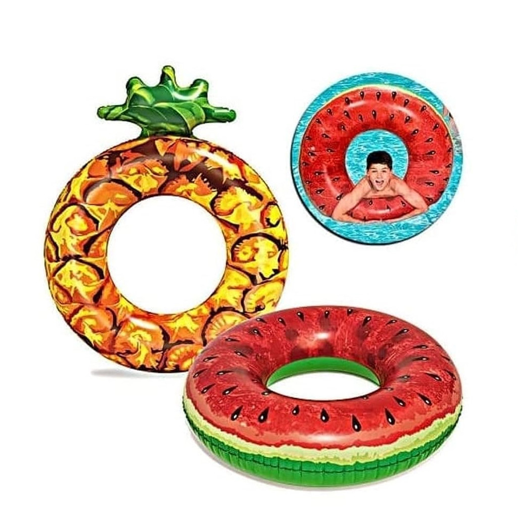 foto del prodotto trade shop ciambella galleggiante salvagente gonfiabile mare piscina forma anguria ananas 019960 