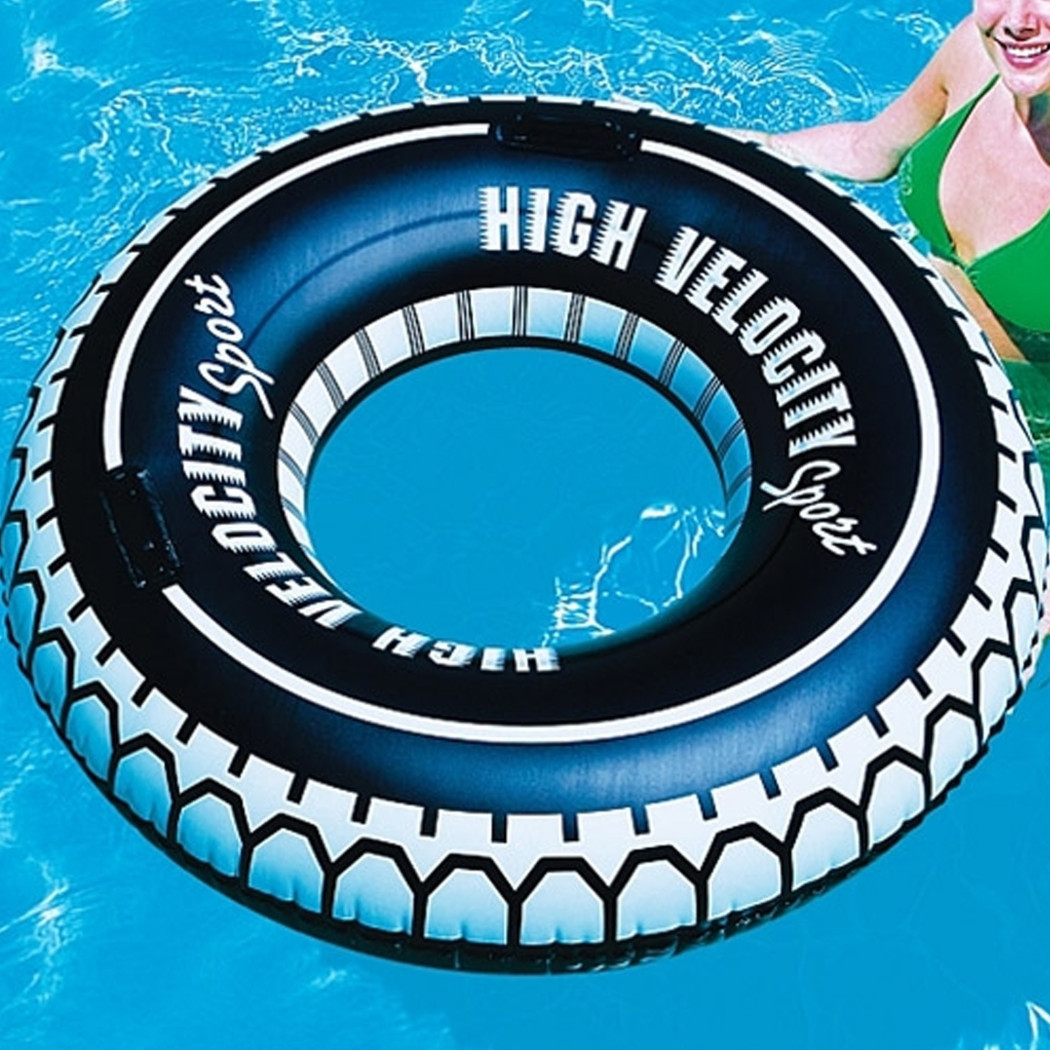 foto del prodotto trade shop ciambella gonfiabile con maniglie forma di ruota grande 119 cm gonfiabili 