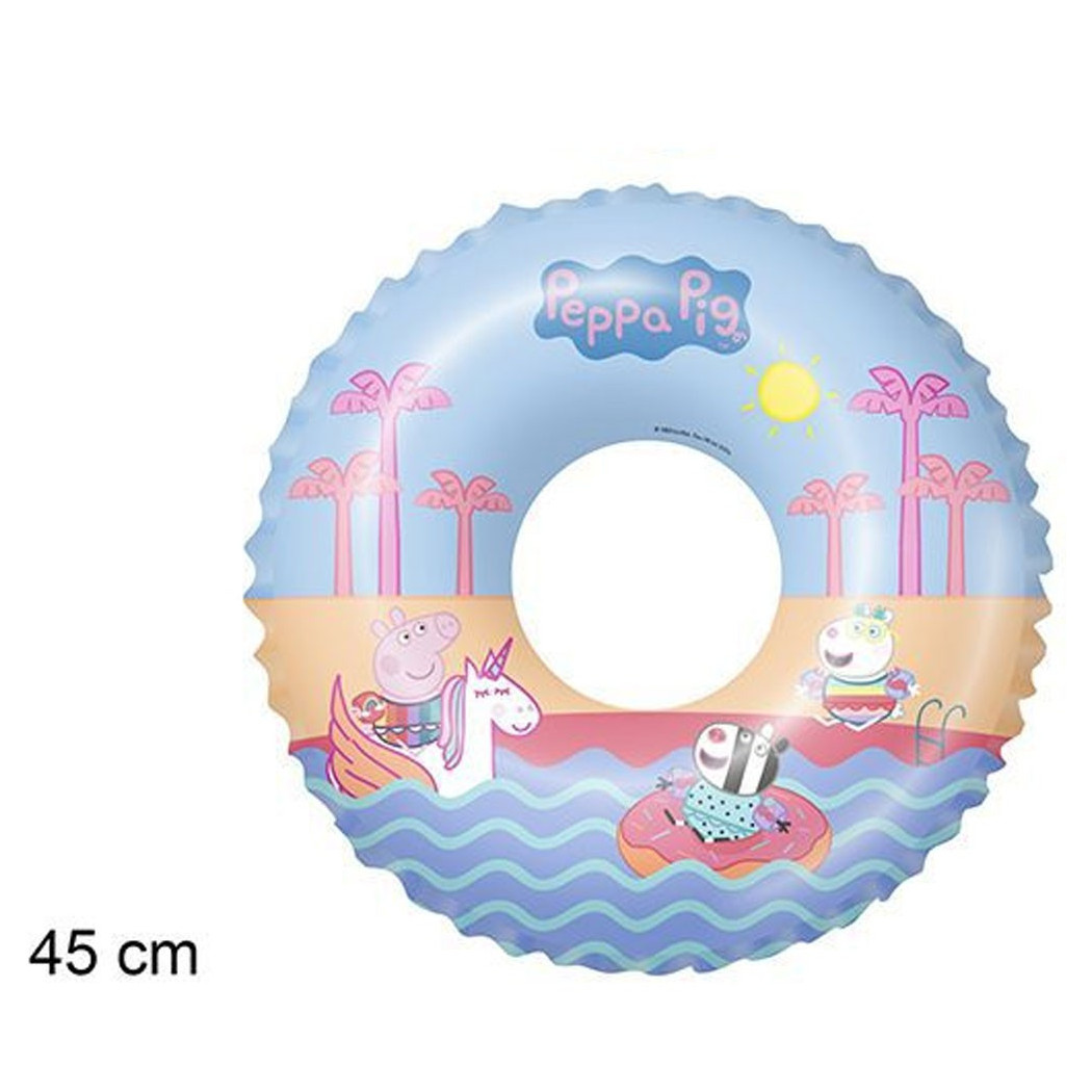 foto del prodotto trade shop ciambella gonfiabile peppa pig mare piscina nuoto per bambini salvagente 45 cm 