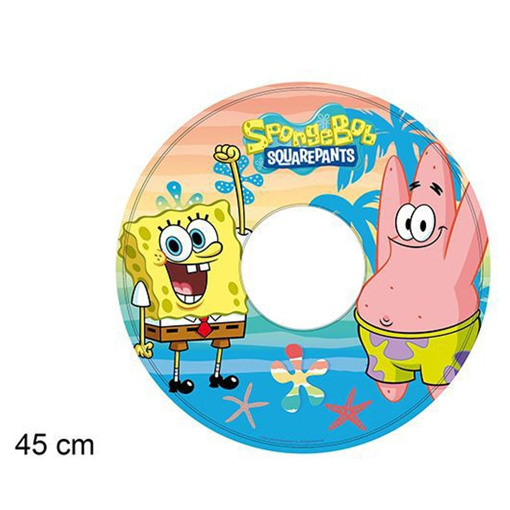 foto del prodotto trade shop ciambella gonfiabile spongebob mare piscina nuoto per bambini salvagente 45 cm 