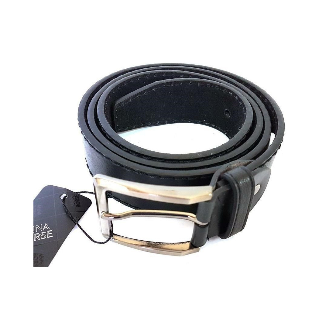 foto del prodotto trade shop cinta cintura uomo pelle nera ctv80028 elegante glamour fashion alla moda 
