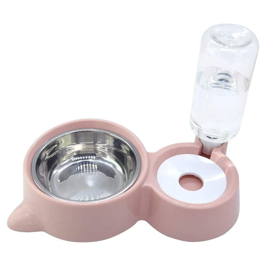 foto del prodotto trade shop ciotola doppia gatti cani 2in1 distributore acqua alimenti automatiche borracce 