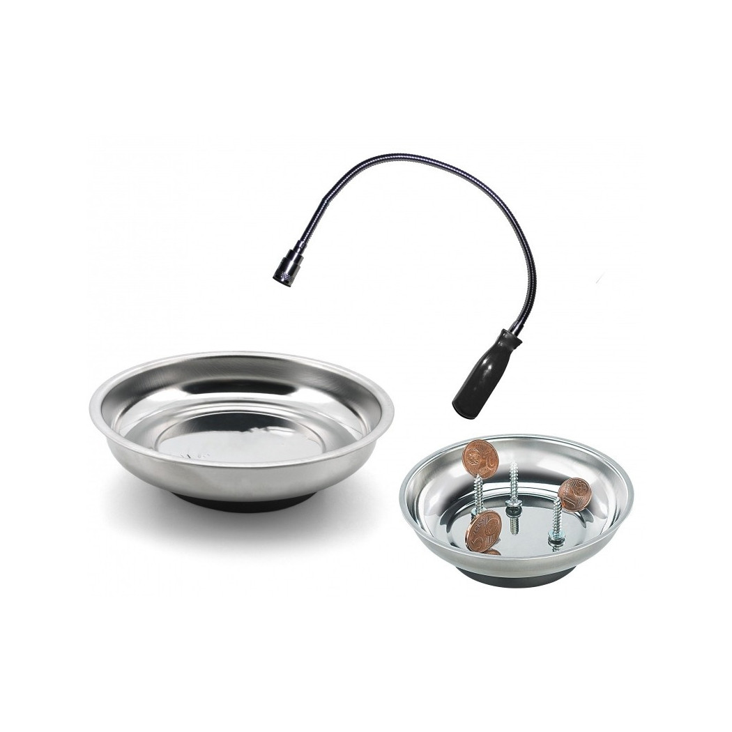 foto del prodotto trade shop ciotola vaschetta magnetica 6 39 39 calamita snodata con luce led magnetico brico 