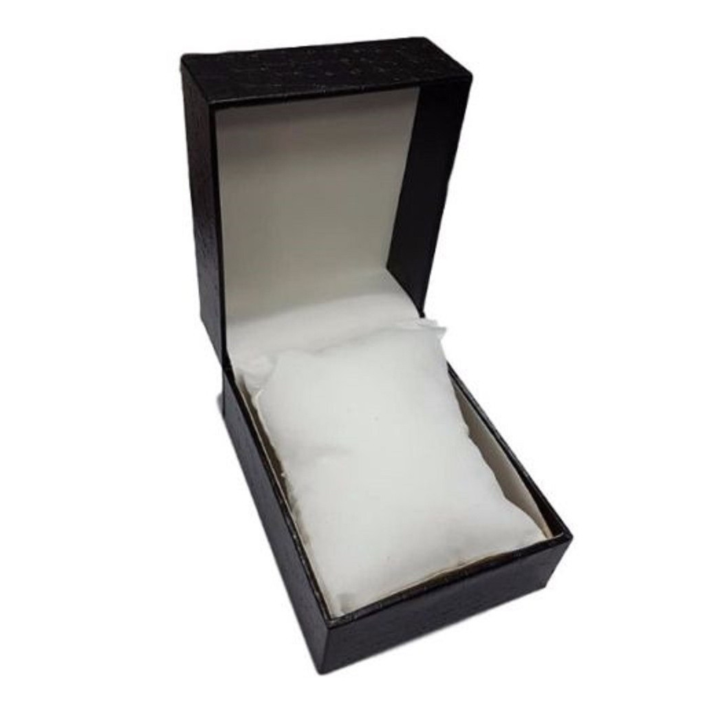 foto del prodotto trade shop cofanetto scatolo confezione astuccio cuscino orologio bracciale croco nera 