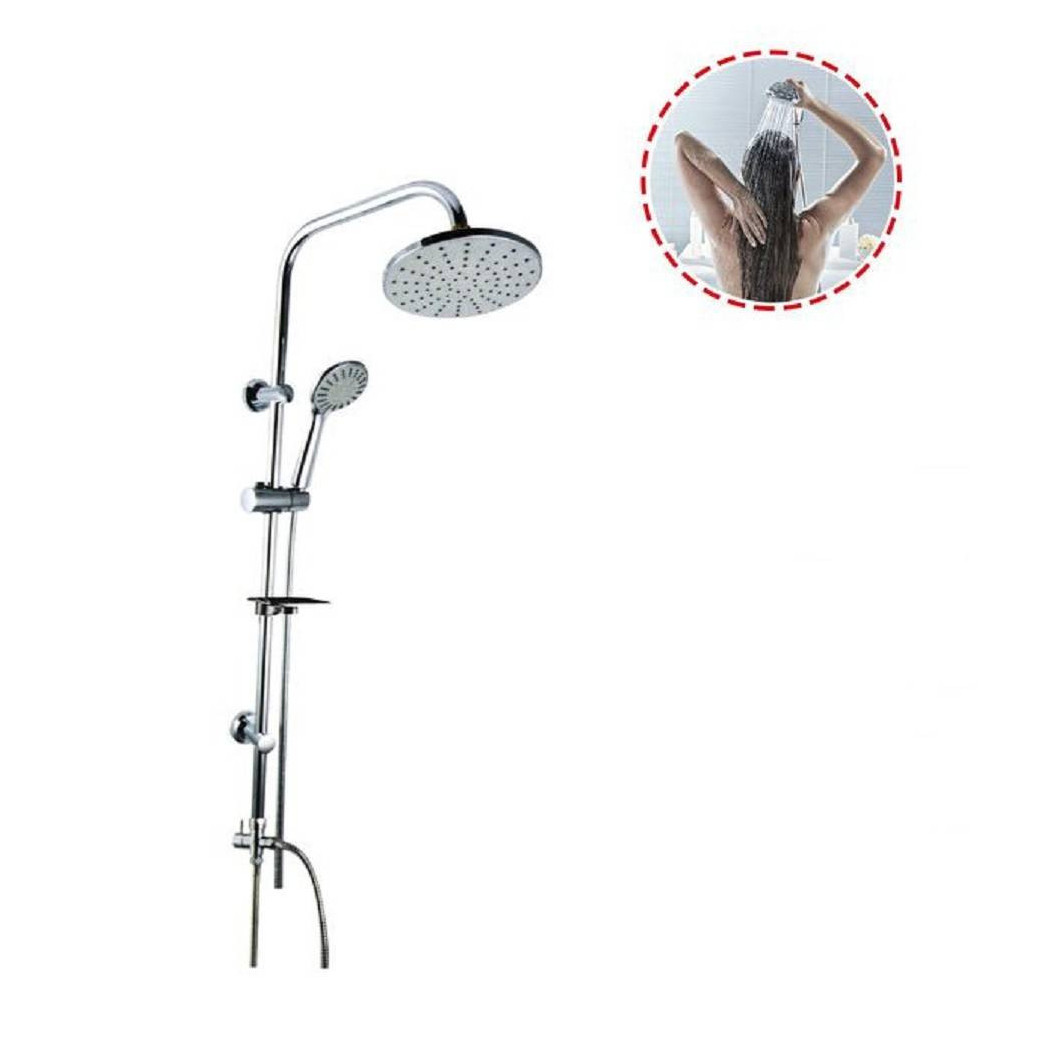 foto del prodotto trade shop colonna doccia saliscendi miscelatore cromato rubinetto soffione 69125 bagno 