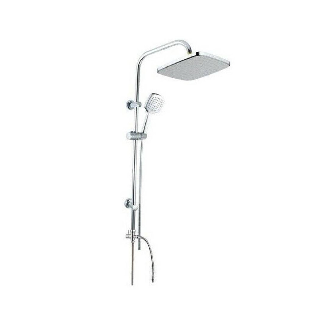 foto del prodotto trade shop colonna doccia saliscendi miscelatore cromato rubinetto soffione doccetta 59396 