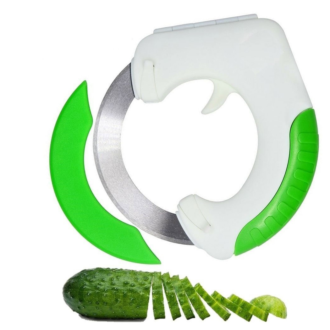 foto del prodotto trade shop coltello rotante ruota con lama in acciaio inox per pizza verdure carne 15200 