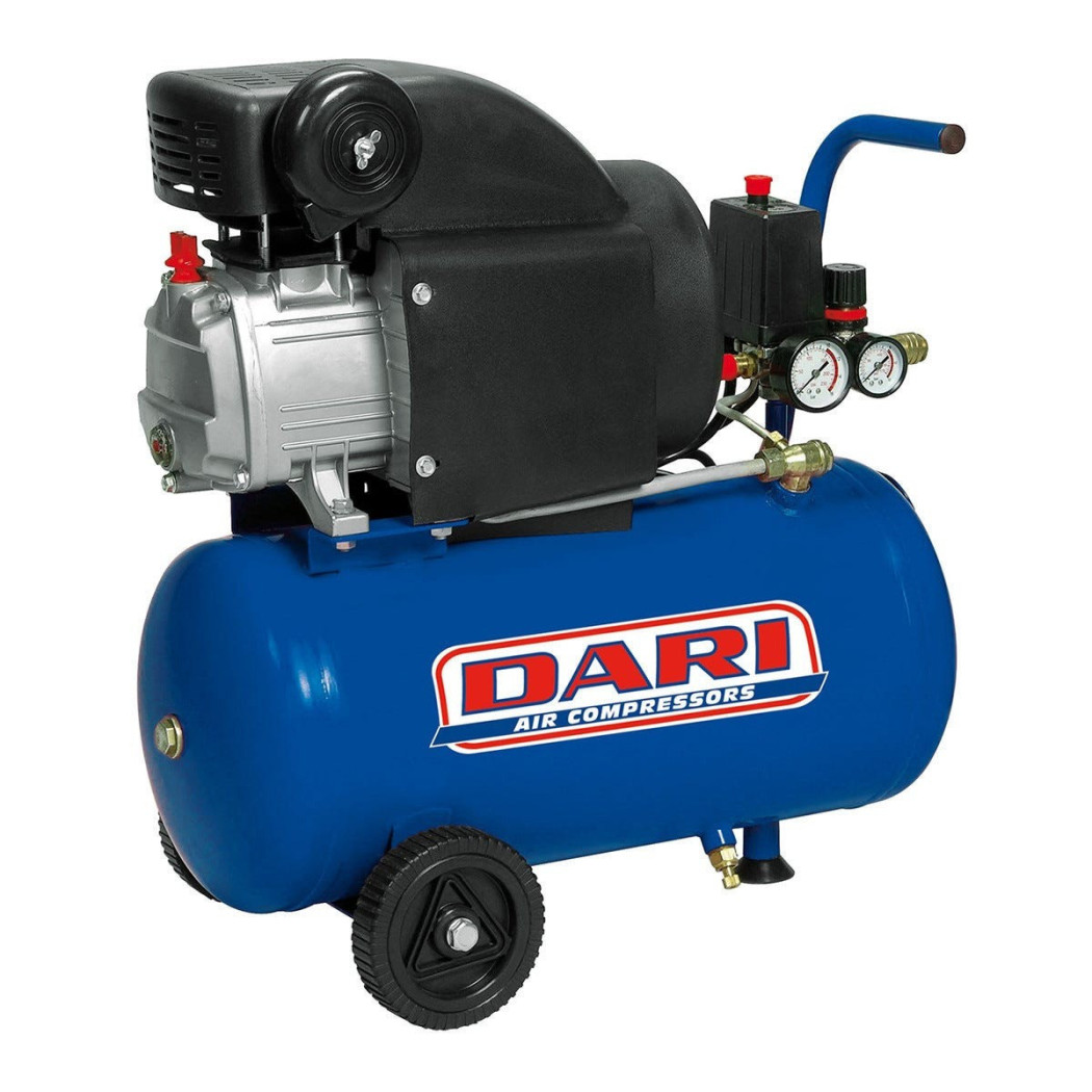 foto del prodotto trade shop compressore aria 24 litri 2hp con kit omaggi leggero e portatile 8 bar 