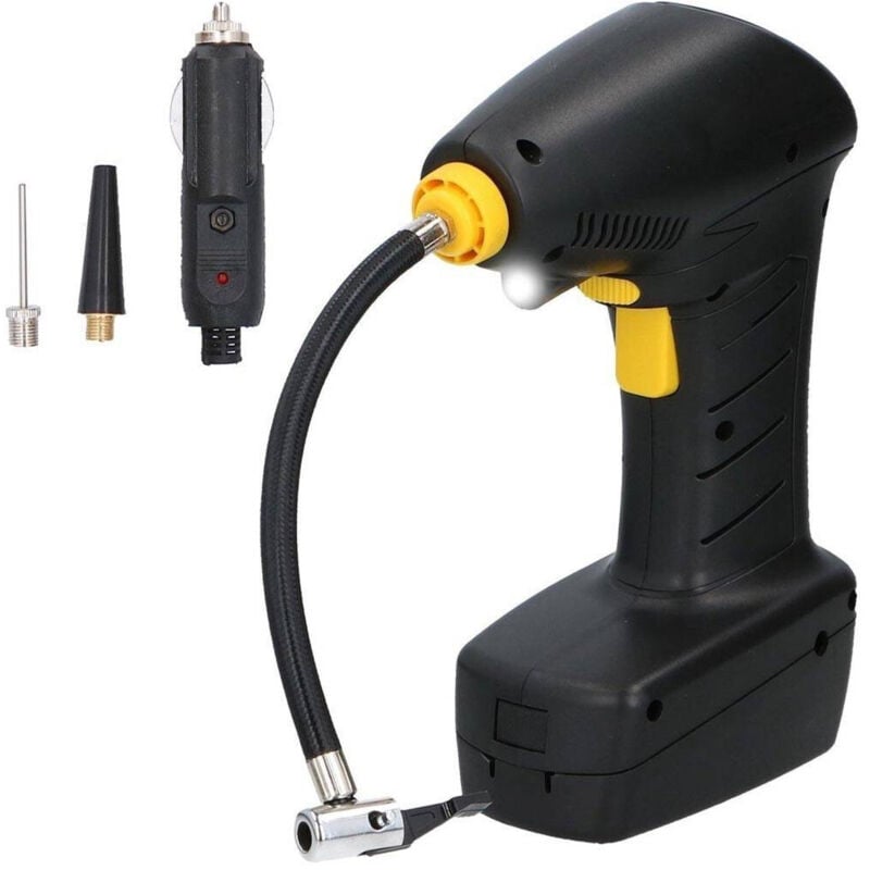 foto del prodotto trade shop compressore aria auto portatile 12v ruote auto con luce led beccucci gonfiabili 