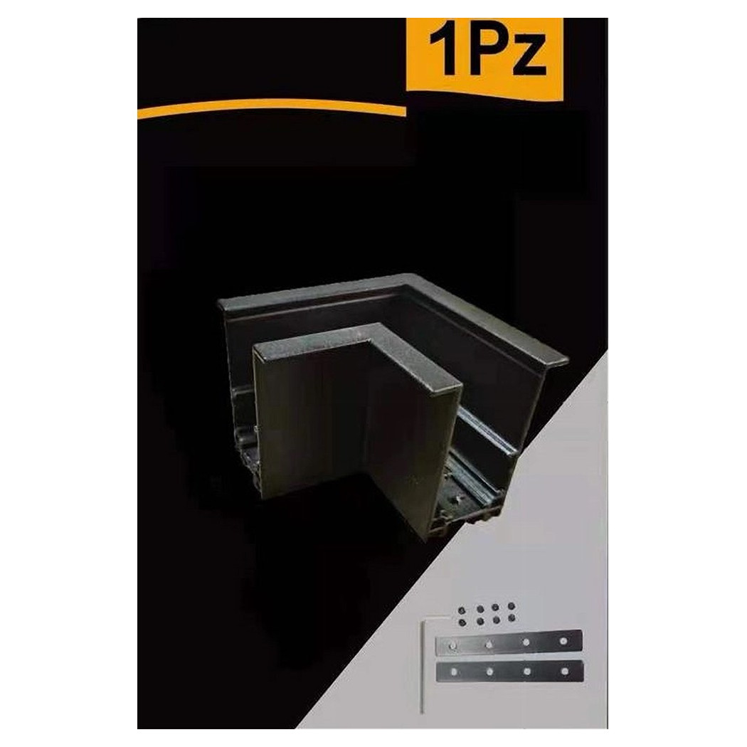 foto del prodotto trade shop connettore giunto angolare curva nero per binario magnetico 48v accessori tk670 l 