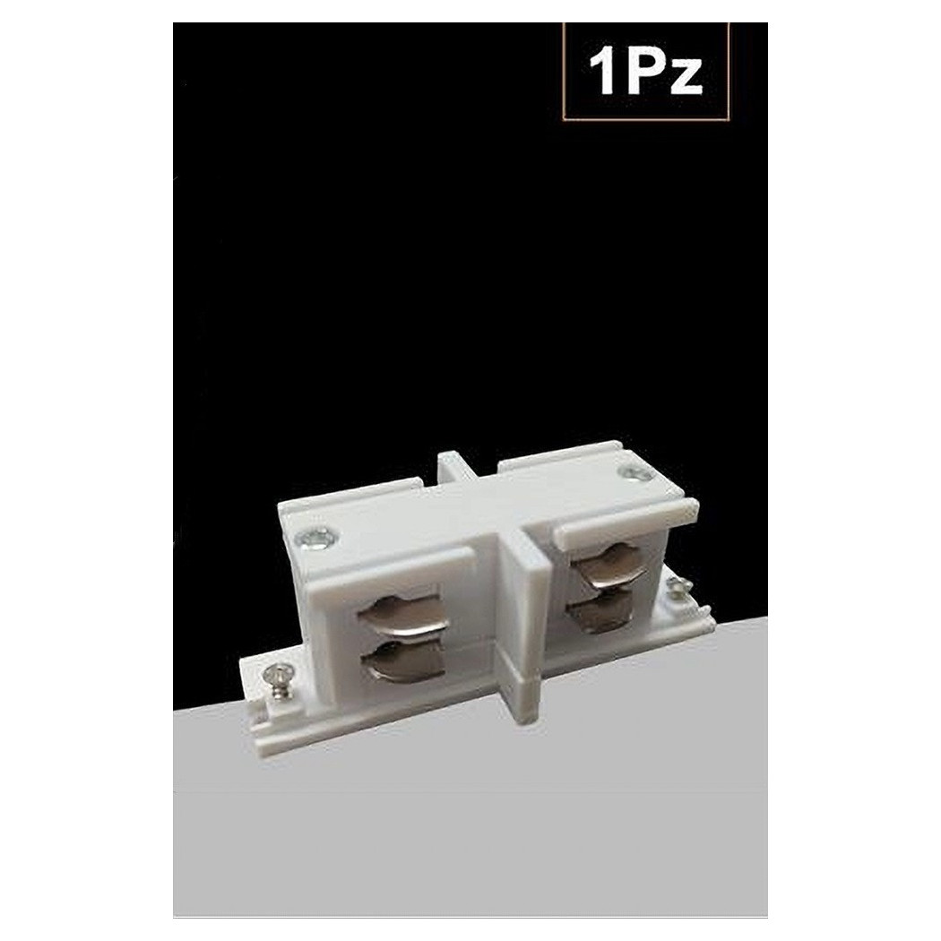 foto del prodotto trade shop connettore tipo i dritto giunto per binario trifase colore bianco nero gf068 d bianco