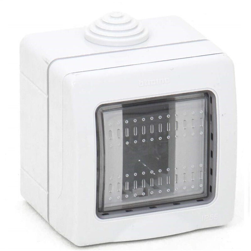 foto del prodotto trade shop contenitore 1 moduli copri interruttori parete jk lk44001 ip55 scatola prese 