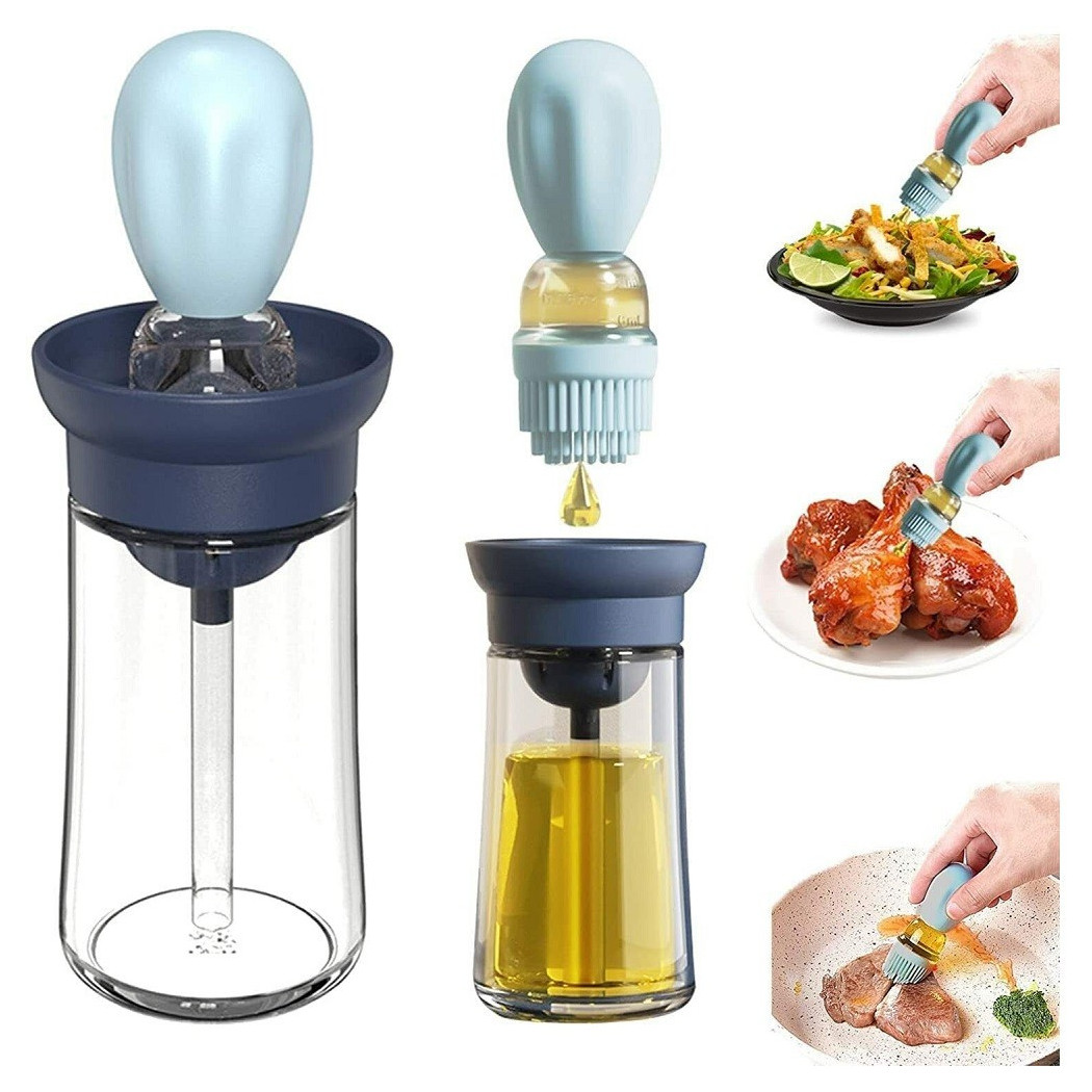 foto del prodotto trade shop contenitore olio con pennello in silicone olio dispenser contagocce dosatore 