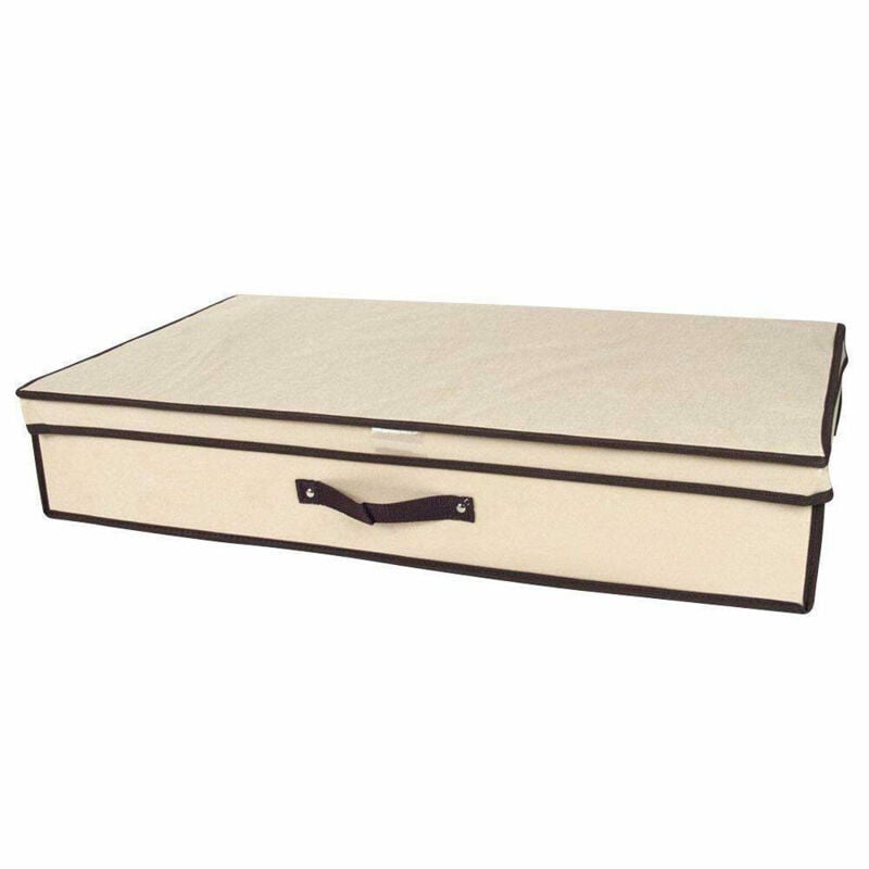 foto del prodotto trade shop contenitore salvaspazio sottoletto in tessuto per cambio stagione 80x45x15cm 